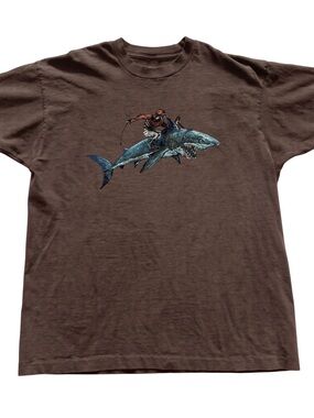 Gildan Streetwear Style Shark Graphic Shirt